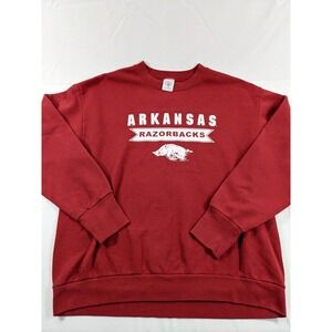 VTG Delta USA 1990 Lloyd Sales Arkansas Razorbacks Red‎ Crewneck Sweatshirt
